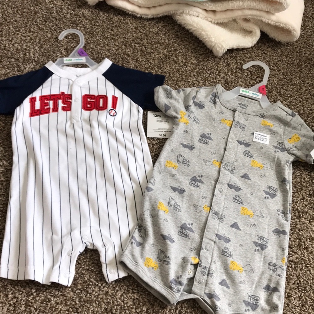 2 NWT 12&18 month rompers
